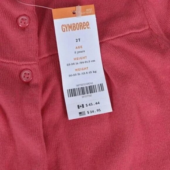 Nwt Pink Cardigan Sweater Ladybug Flower Embroidered Cotton Size 2T - Picture 5 of 8